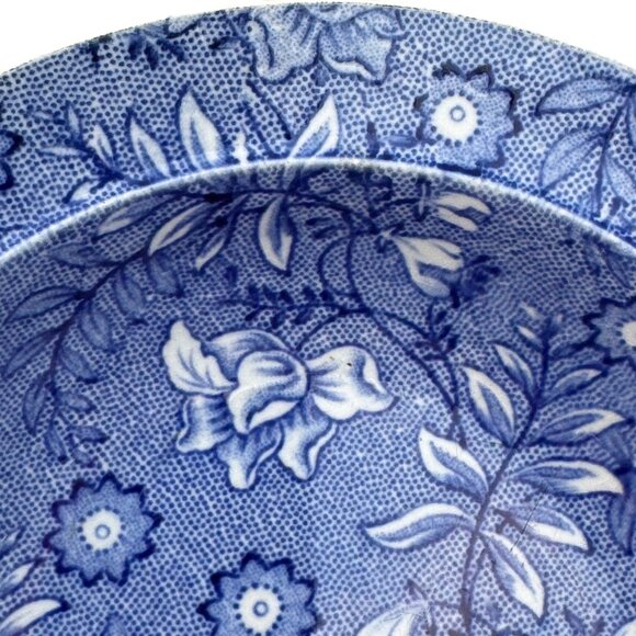 Royal Tudor Ware Blue Floral Ceramic Bowl 6.5 in Made In England Vintage - Picture 6 of 10